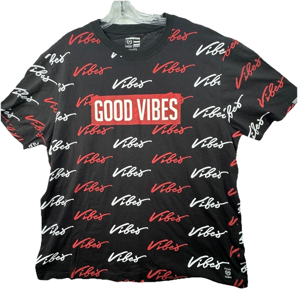 Phat Farm Shirt Mens 2XL Good Vibes Classic Y2K Hip Hop Rap Urban Streetwear